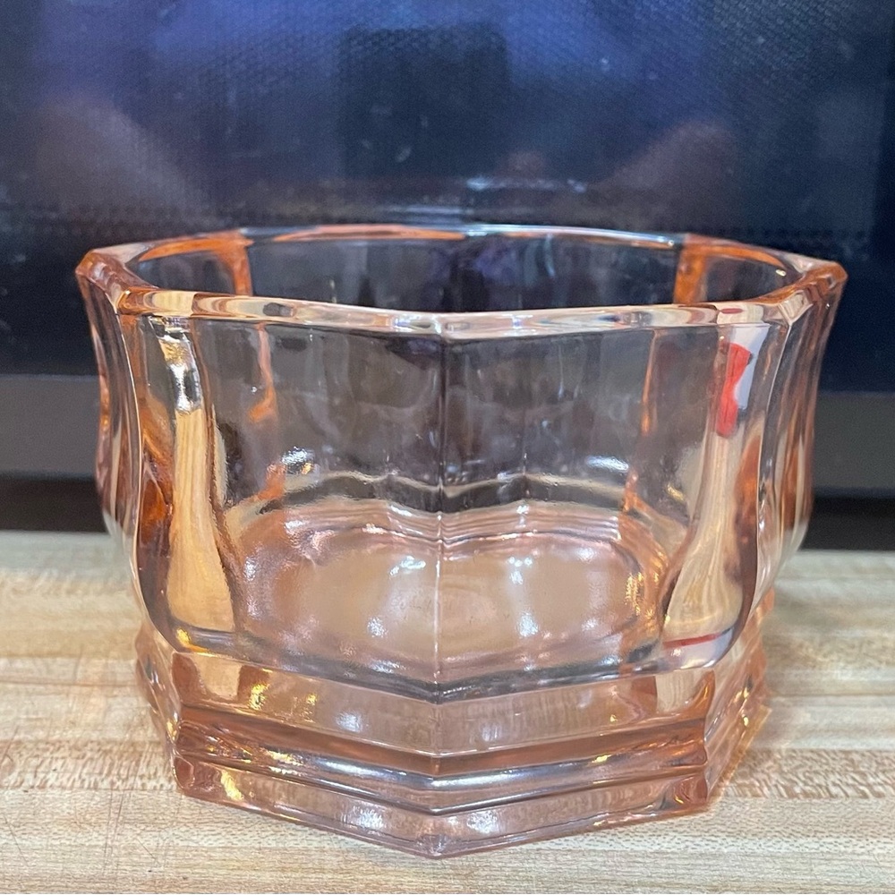 Cambridge Pink Depression Glass Octagonal Bowl Candy Dish Vintage  NO LID
